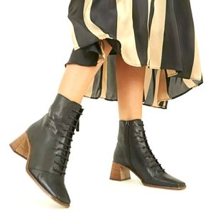 Black Lace Up Bootie